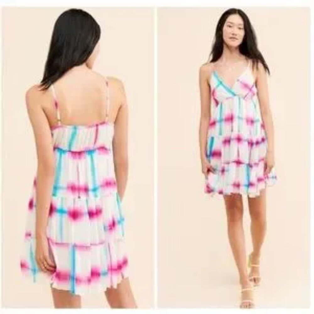 NWT: Anthropologie-RAGA Tie Dye Baby Doll Short Mini Dress Size Small